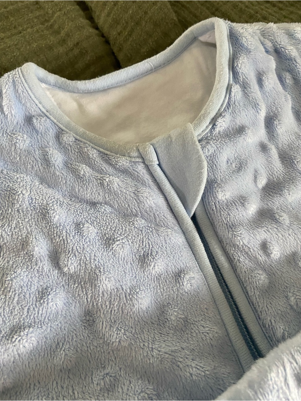 Minky Light Blue Baby in a Bag sleep sack